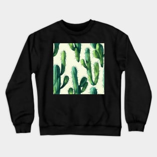 Watercolor cactus plant cactus pattern Crewneck Sweatshirt